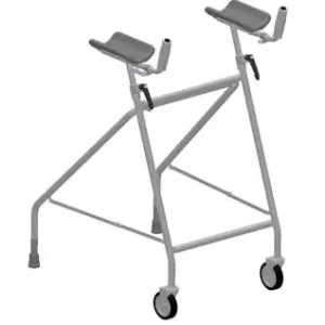 KCare Walking Tutor With Forearm Support Swivel Wheels and Rear Glides Adult - Grey - SWL 100kg Item No. : KA360AG