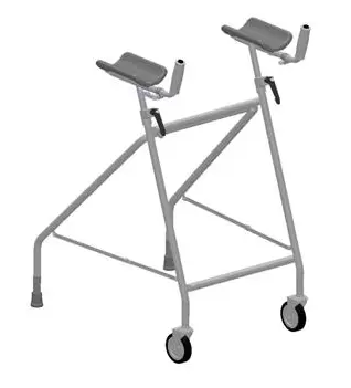 KCare Walking Tutor With Forearm Support Swivel Wheels and Rear Glides Adult - Grey - SWL 100kg Item No. : KA360AG KCare Walking Tutor With Forearm Support Swivel Wheels and Rear Glides Adult - Grey - SWL 100kg Item No. : KA360AG