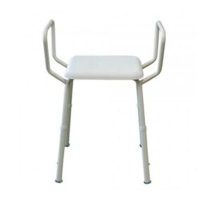 KCare Shower Stool with Arms - Height Adjustable, Clip-on Seat - Image 2