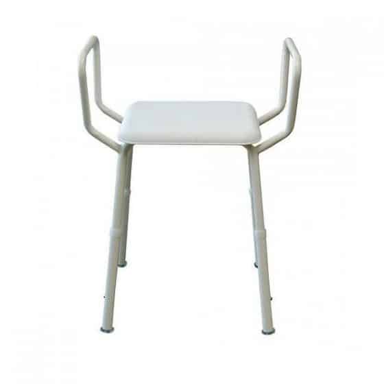 KCare Shower Stool with Arms Height Adjustable, Clipon Seat Medimart