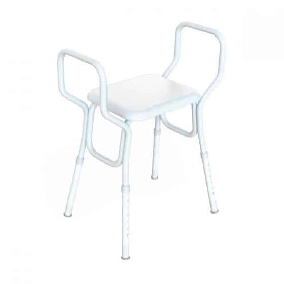 KCare Heavy Duty Shower Stool Height Adjustable, Clipon Seat Medimart