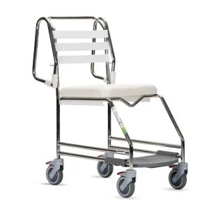 KCare Transit Mobile Shower Commode with Weight Bearing Footplate - Image 2