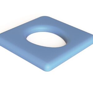 KCare Closed Front PU Commode Seat - 445mm - Image 1