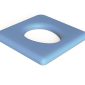 KCare Closed Front PU Commode Seat - 445mm