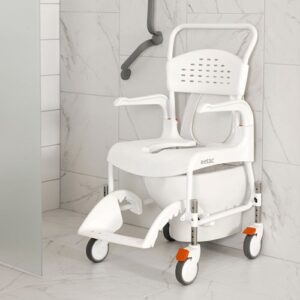 Etac Clean Mobile Shower Commode - Height Adjustable - Image 3