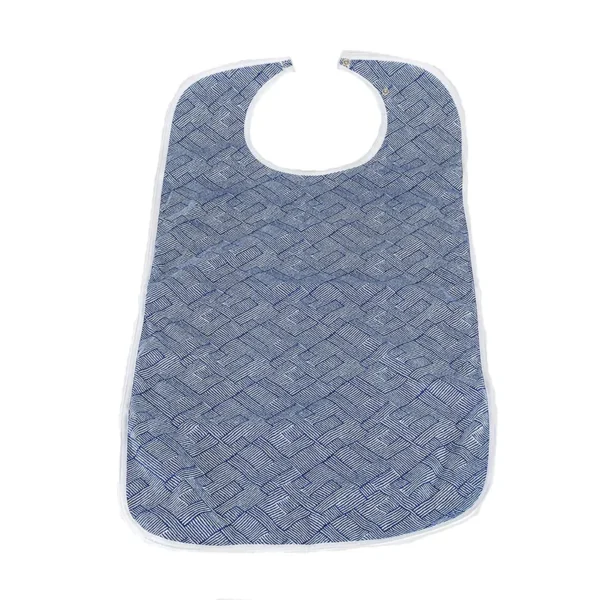 Brolly Adult Feeding Bib - Blue Geometric