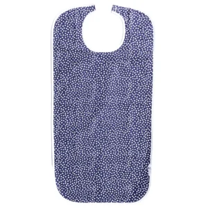 Brolly Adult Feeding Bib - Navy Dot