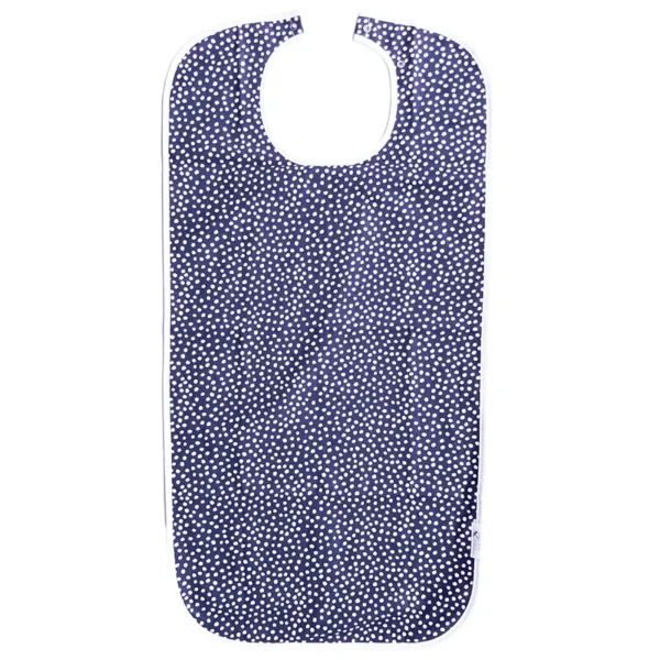 Brolly Adult Feeding Bib - Navy Dot