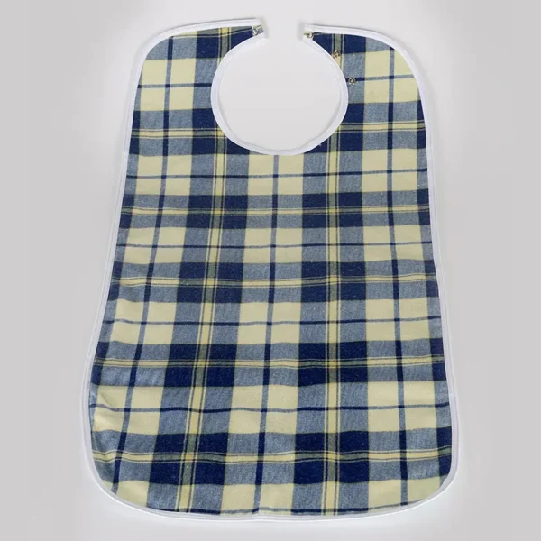 Brolly Adult Feeding Bib - Navy Tartan