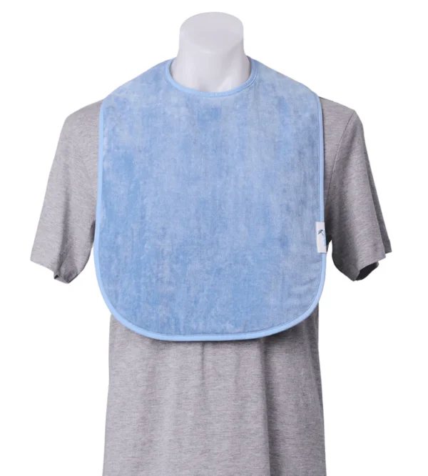 Brolly Extra Absorbent Bib - Smokey Blue, Small Adult
