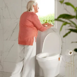 Etac My-Loo Toilet Seat Raiser with Lid and Brackets - 60mm - Image 3