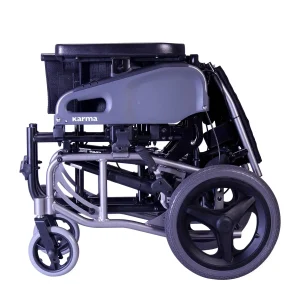 Karma VIP2 Tilt & Recline Transit Wheelchair 18"x16" - Elevated Leg Rests - Image 2
