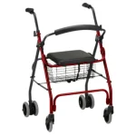 Days Seat Walker with Compression Brakes and Curved Backrest – Red