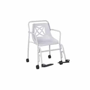 Breezy Shower Chair, Fixed Height, Wheels, Arms & Hangers