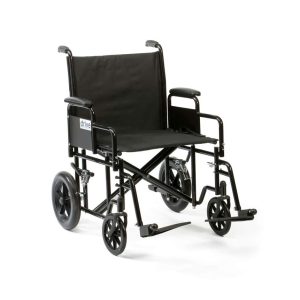 Drive DeVilbiss Bariatric Steel Transport Chair - Black 22" - 200Kg