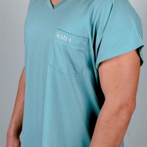 Sestra Men's Night Shirt - Cup Sleeve Opening - Sea Green - Image 2