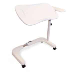 RG625 over bed chair table with tilt top and adjustable split platform