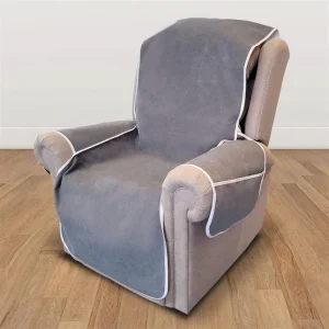 KCare lift chair cover protector charcoal with waterproof layers and side pockets