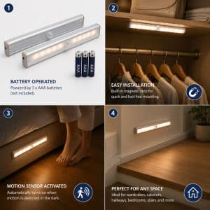 Medimart Portable Sensor Strip Light – Battery Operated