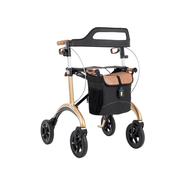 Locomo Saljol carbon rollator with seat bag and adjustable handles Locomo Saljol carbon rollator with seat bag and adjustable handles