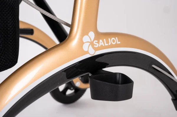 Locomo Saljol carbon rollator with seat bag and adjustable handles
