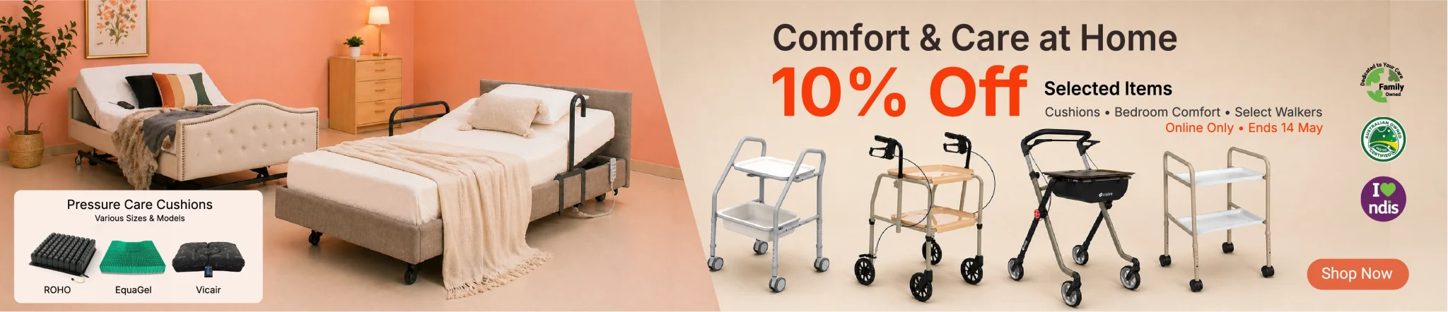 10% off Cushions • Bedroom Comfort • Select Walkers