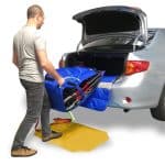 Pelican wheelchair boot slider for loading manual wheelchair into car boot