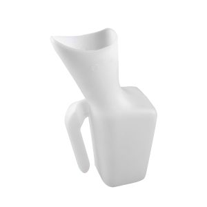 Female 1000ml white urinal with carry handle