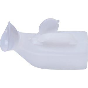 Unisex 1000ml urine bottle with removable spout and anti-spillage lid