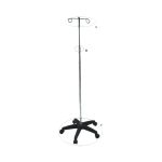 I.V. Stand, ABS Base, 4 Hooks