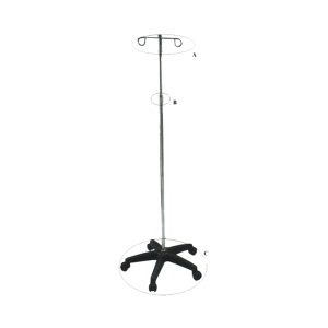I.V. Stand, ABS Base, 4 Hooks
