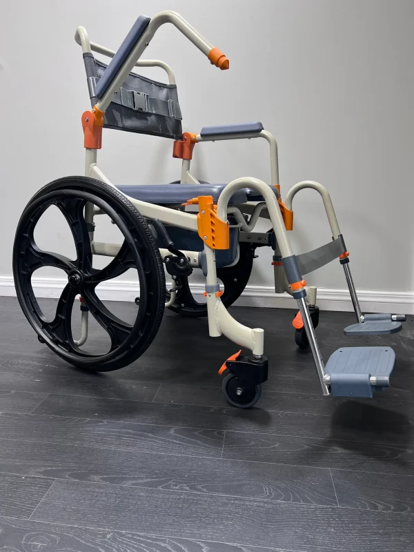 Showerbuddy Solo Traveller self-propelled foldable shower commode chair SB7W