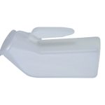 Male 1000ml white urinal bottle with handle and anti-spillage cover