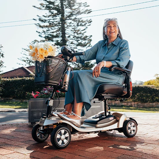 Aspire Delta Small Pull Apart Mobility Scooter with suspension and lithium battery