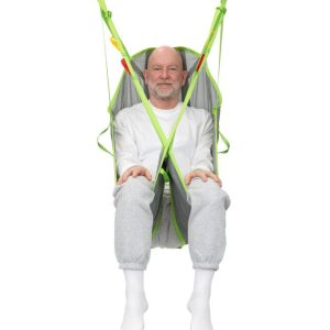 Human Care Full Body Sling High Back with divided leg sections and head support