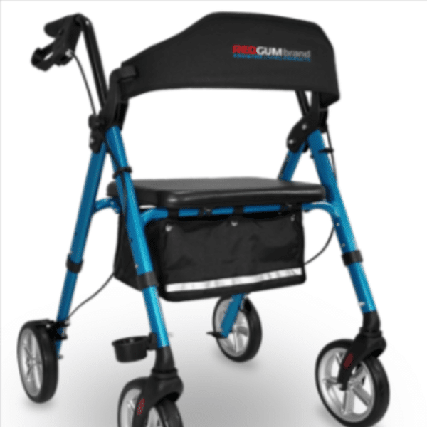 Redgum Aluminium Soft Brake Adjustable 8 Inch Walker Blue