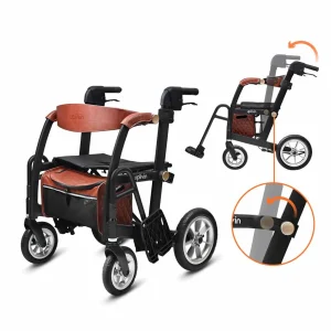 Uplivin Gavo 2-in-1 Walker Wheelchair with foldable aluminium frame
