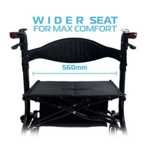 Redgum Ultra Lightweight Seat Walker Side Fold Dark Grey