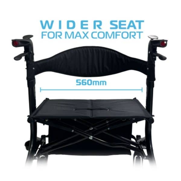 Redgum Ultra Lightweight Seat Walker Side Fold Dark Grey