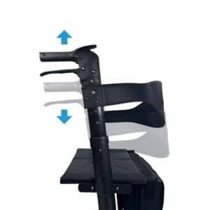 Redgum Ultra Lightweight Seat Walker Side Fold Dark Grey
