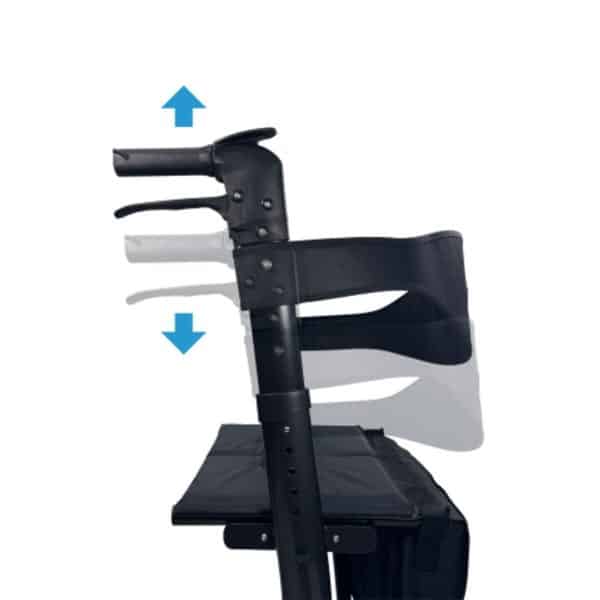 Redgum Ultra Lightweight Seat Walker Side Fold Dark Grey