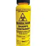 Vital Medical Supplies Bio-Can Sharps Container 250ml with yellow container and red lid